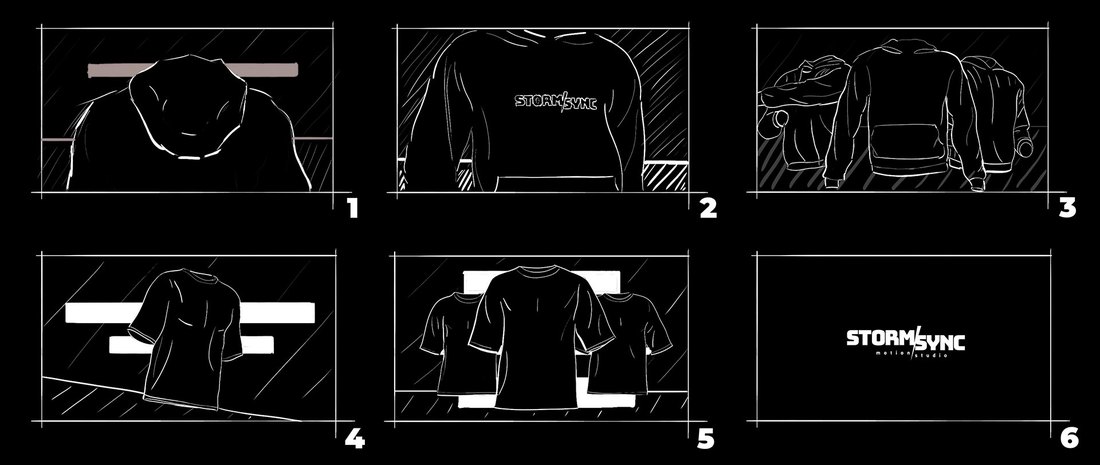 Merch film storyboard